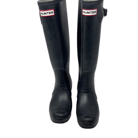 Hunter Shoes - Hunter black tall rain boots sz 8
